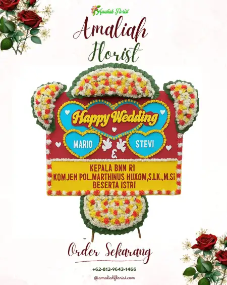 Papan Bunga Pernikahan Bibrik